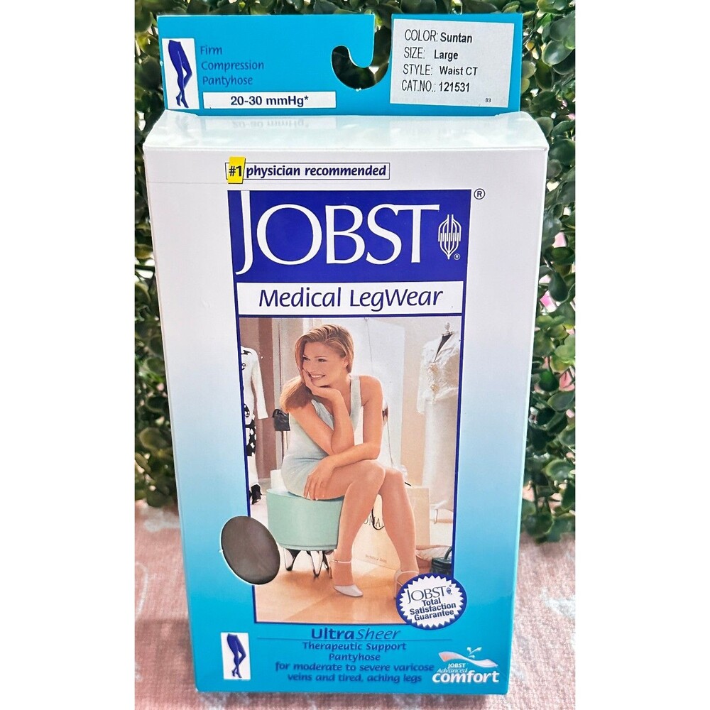 Jobst Ultra Sheer Firm Compression Pantyhose Suntan  20-30 mmHg Large